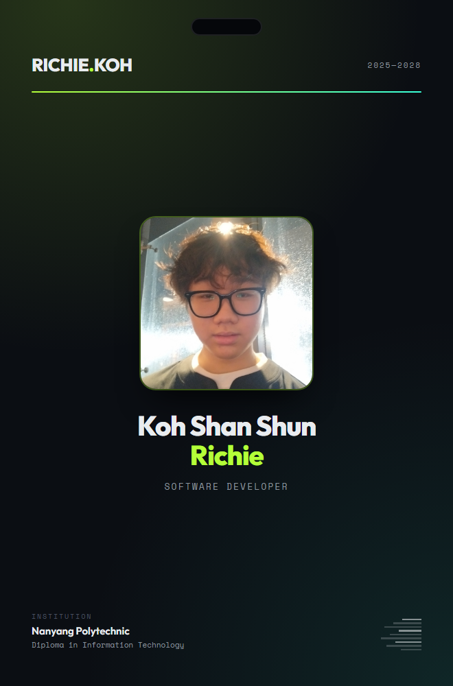 Richie Koh — Software Developer, Nanyang Polytechnic